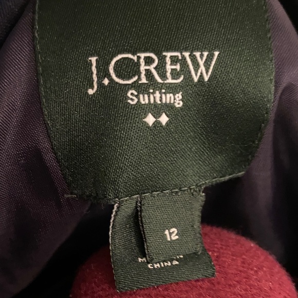 J. Crew Dark Navy Pinstripe Women's Blazer with Button Detail - Picture 2 of 7